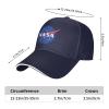 EIRAL NASA Logo Baseball Cap Man's Woman's Adjustable Sun Hat Washable Sun Hat Navy Blue view 4