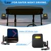 Golf Cart Mirror Universal with Turn Signal Light Golf Cart Side Mirrors Rear view Mirrors for Club Car Ezgo Yamaha Side Mirrors Golf Cart for Club Car EZGO Yamaha view 3