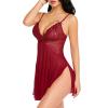 Zzalalana Sexy Lingerie for Women 2024 Naughty Outfits ropa interior para mujer sexy Exotic Babydoll Lingerie Whoreslut Clothes Slutty Lingerie for Women Naughty Sex Crotchless A14 Wine view 3