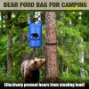 Foilswirl 1 Set Bear Food Bag for Camping Ultralight Food Hanging System Includes Waterproof Bear Bag, Nylon Ropes, Hooks for Camping Backpacking(10 L,Blue) view 3
