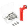 PATIKIL Track Spikes,16 Pack Steel High Jump Spikes Replacement Track and Field Running Spikes Cleats with Spike Wrench for Plastic Track Short Running Jumping Sprint Sports, Silver view 1