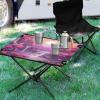 SDMKA Pretty Waterfall Outdoor Folding Table for Camping, Beach & Picnic  Portable, Easy-to-Carry Camping Side Table with Durable Bag for BBQ, Camp Use view 2