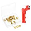 PATIKIL 1/4Inch Track Shoe Spikes, 16 Pack Steel Track and Cross Country Shoes Spikes Replacement Spikes Nails with Spike Wrench for Jumping Sprint Sports Short Running Track, Gold view 1