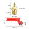PATIKIL 1/4Inch Track Shoe Spikes, 16 Pack Steel Track and Cross Country Shoes Spikes Replacement Spikes Nails with Spike Wrench for Jumping Sprint Sports Short Running Track, Gold view 2