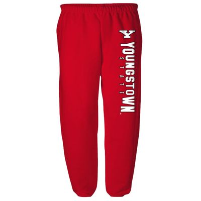 Youngstown State University Officially Licensed Apparel - Team Color Jogger Sweatpants, Red, Small