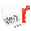 PATIKIL 1/4 Inch Track Spikes,16 Pack Steel Sports Shoes Track Spikes Replacement Spikes with Spike Wrench for Field Track Short Running Jumping Sprint Sports, Silver view 1