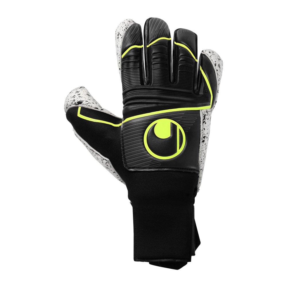 uhlsport Supergrip+ Flex Frame Carbon Goalkeeper Gloves Size 11, Black