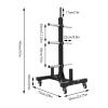 Dumbbell Rack Weight Plate Rack with 4 Universal Wheels,1100lbs Thickened Q235 Steel Vertical Bar Rack Organizer with Steel Frame,Barbell Weight Plate Rack Weight Rack for Home Gym(A) view 2