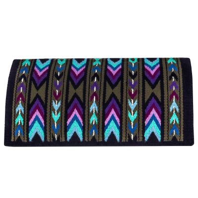 EQUIGEAR Western Ranch Horse Saddle Blanket New Zealand Wool Western Design Handmade Saddle Blanket Top Wool Pad Sensor Flex (Customization Available) ZB-032 (36" x 40")