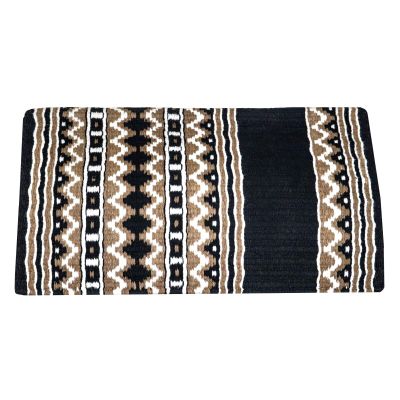 EQUIGEAR Western Ranch Horse Saddle Blanket New Zealand Wool Western Design Handmade Saddle Blanket Top Wool Pad Sensor Flex (Customization Available) ZB-035 (34" x 32")