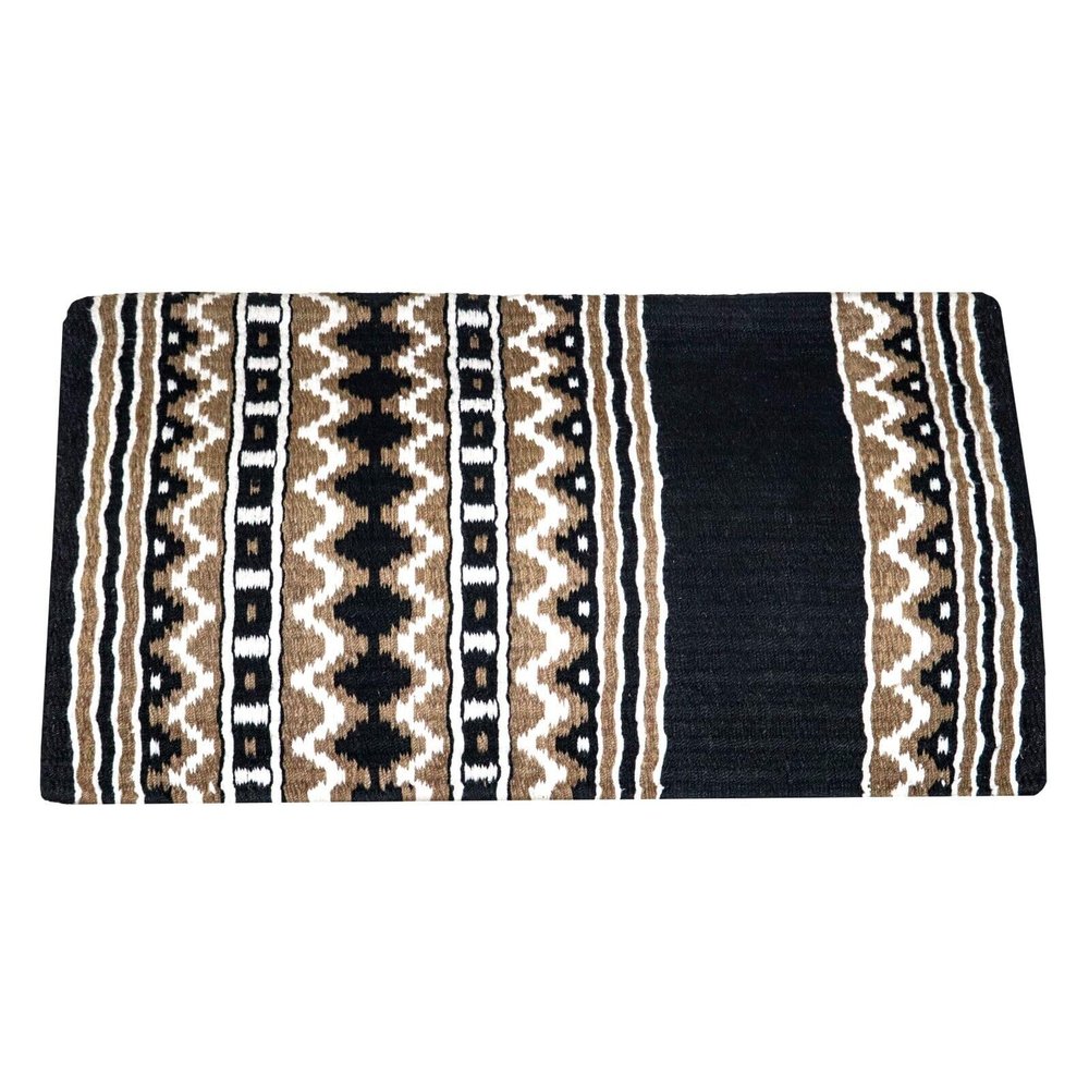 EQUIGEAR Western Ranch Horse Saddle Blanket New Zealand Wool Western Design Handmade Saddle Blanket Top Wool Pad Sensor Flex (Customization Available) ZB-035 (34" x 32")