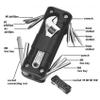 ALOEU Bicycle Multifunction Tool Kits Multitool Tire Repair Tool Set with Screwdriver Chain Road Cycling Bike Accessories view 4