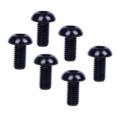 UHDFBDHF 6PCS Titanium Bike Screw M5x10mm Bicycle Disc Brakes Rotor Bolts Torx T25 Head (Black)