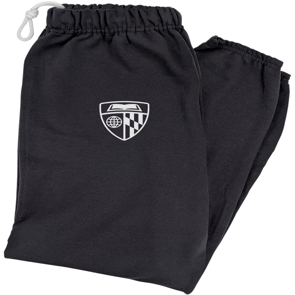 LOGOVISION Johns Hopkins University School Logo Mens Jogger Sweatpants, Black, Medium