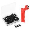 PATIKIL 1/4 Inch Track Shoe Spikes, 50 Pack Cross Country Spikes Running Shoes Replacement Spikes Nails with Spike Wrench for Plastic Track Short Running Jumping Sprint Sport, Black view 1
