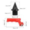 PATIKIL 1/4 Inch Track Shoe Spikes, 50 Pack Cross Country Spikes Running Shoes Replacement Spikes Nails with Spike Wrench for Plastic Track Short Running Jumping Sprint Sport, Black view 2