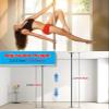 YXXSDP Portable Dance Pole Kit 45mm, Adjustable Height 2.3-2.7cm Spinning & Static Dancing Pole, Fitness Steel Column for Gymnasium Bedroom Apartment view 4
