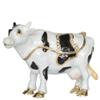 LiuliuBull Bejeweled Black and White Cow Trinket Box, Metal Jewelry Box, Miniature Ring Holder, Gift for Her view 1