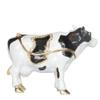 LiuliuBull Bejeweled Black and White Cow Trinket Box, Metal Jewelry Box, Miniature Ring Holder, Gift for Her view 2