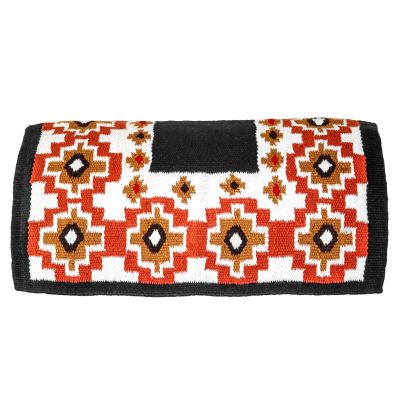 EQUIGEAR Western Ranch Horse Saddle Blanket New Zealand Wool Western Design Handmade Saddle Blanket Top Wool Pad Sensor Flex (Customization Available) ZB-037 (36" x 36")
