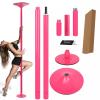 YXXSDP Adjustable Dance Pole for Home Spinning, Portable Heavy-Duty Stripper Pole Fitness Equipment, Complete Set of Accessories, Club Bar Gym Party Dancing Room Use (Color : Pink) view 1