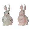 LiuliuBull Rabbit Bejeweled Trinket Box, Necklace, Ring Holder, Collectible Figurine, Hinged Jewelry Container, Easter Gift (Color : White) view 2