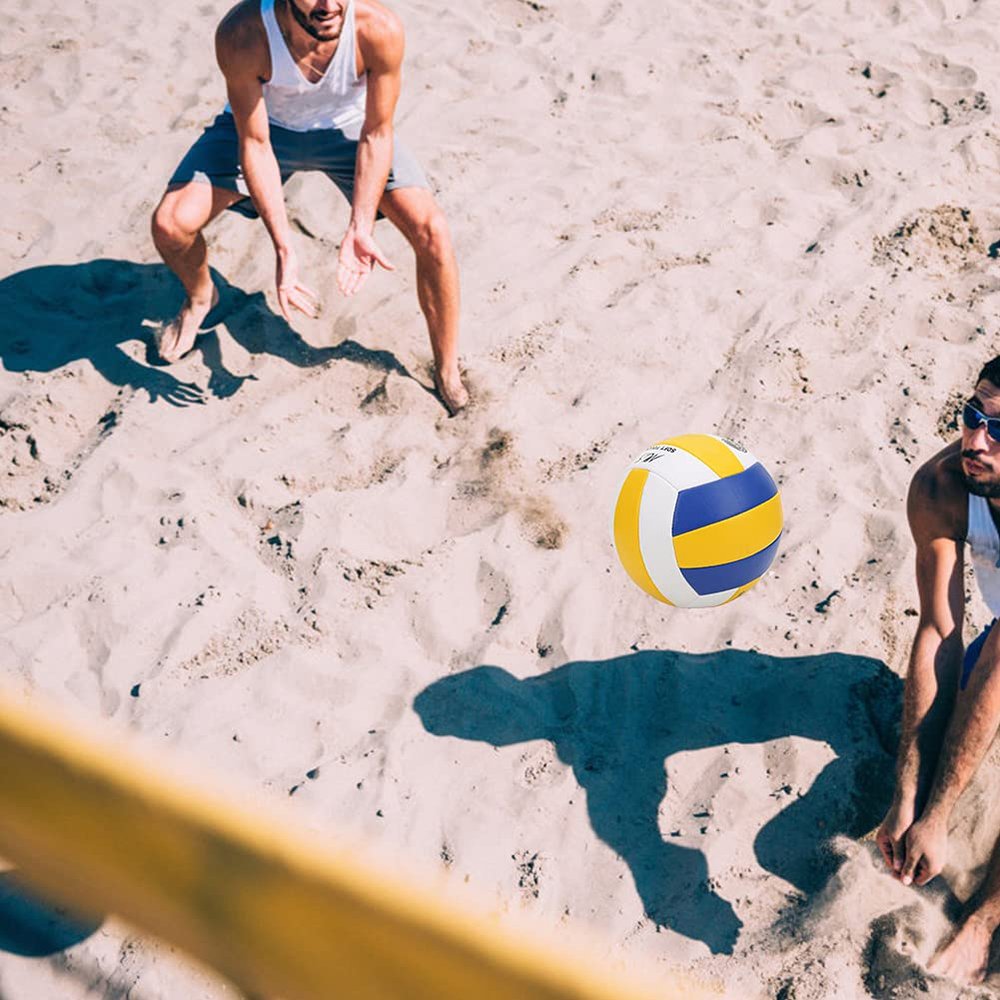 Pilipane Outdoor Recreational Volleyball, Game Volleyballs, PU Volleyball Premium Soft Touch, Avoid Explosion, Ideal for Training and Competition (Gold)