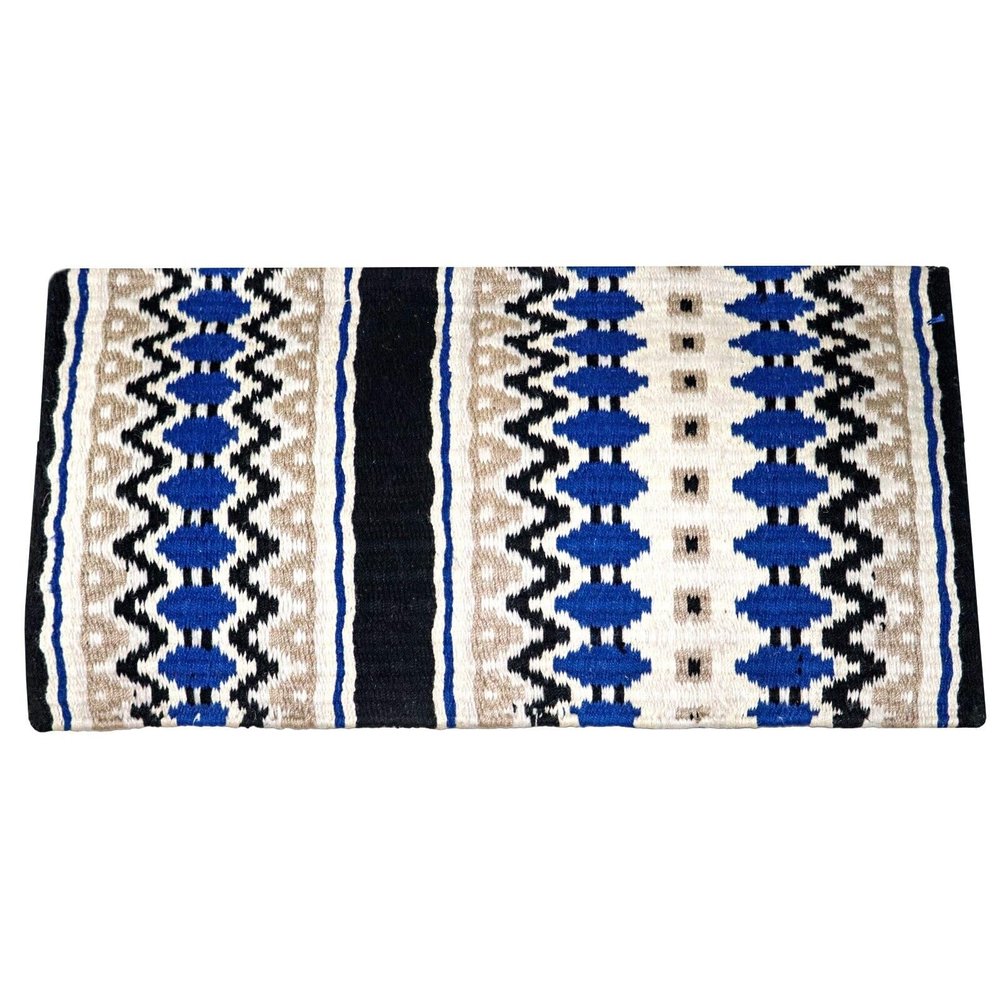 EQUIGEAR Western Ranch Horse Saddle Blanket New Zealand Wool Western Design Handmade Saddle Blanket Top Wool Pad Sensor Flex (Customization Available) ZB-034 (34" x 34")