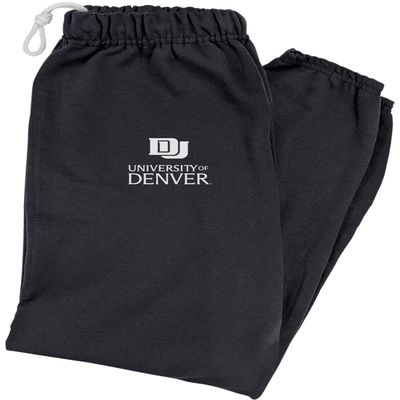 LOGOVISION University of Denver Primary Logo Mens Jogger Sweatpants, Black, Small