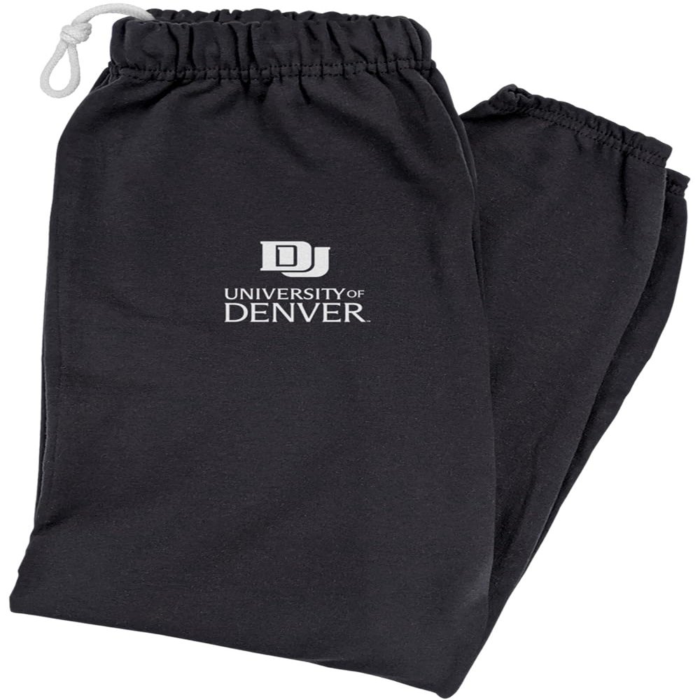 LOGOVISION University of Denver Primary Logo Mens Jogger Sweatpants, Black, Small