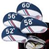 Craftsman Golf 4pcs 52 56 58 60 Degree Golf Wedges Headcover Covers US Flag Blue and White Great Golf Gift view 2