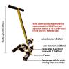 Hand Push Floor Marking Tool, Basketball Court Marking Kit, Scribing Tool,Tape Marking Machine,for Driveway, Asphalt Or Concrete, with Marking Tape Roller, Circle Drawing Kit,A view 2