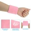 PATIKIL Sports Wristbands Headband Set, 8x8cm Cotton Terry Cloth Athletic Absorbent Sweatband 20x5cm Headband for Tennis Basketball Running, Sky Blue (1 Headband & 2 Wristbands) view 4