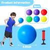 AMOR PRESENT 6PCS Playground Ball, 8.5 Inches Inflatable Rubber Kickball Dodgeballs for Kids and Toddlers, Inflatable Balls for Indoor and Outdoor Games, Goodie Bags Stuffers, Dog Toys view 2