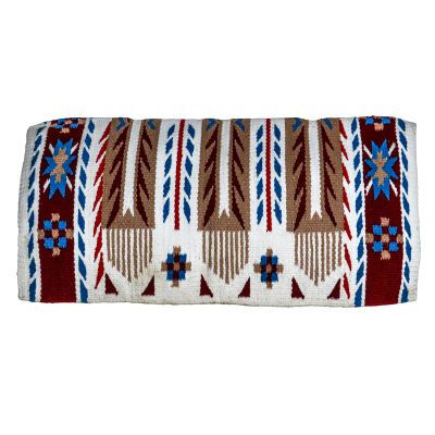EQUIGEAR Western Ranch Horse Saddle Blanket New Zealand Wool Western Design Handmade Saddle Blanket Top Wool Pad Sensor Flex (Customization Available) ZB-040 (36" x 42")