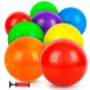 AMOR PRESENT 8PCS Inflatable Playground Balls, 8.5Inch Bouncing Sensory Balls with Hand Air Pump, for Kids Birthday Parties view 1