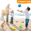 AMOR PRESENT 8PCS Inflatable Playground Balls, 8.5Inch Bouncing Sensory Balls with Hand Air Pump, for Kids Birthday Parties view 4