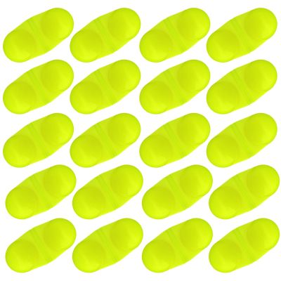20Pcs Fishing Rod Fishing Double Rattle Beads Dual Alert Bell Compact Size Portable Fishing Line Rattles Sea Fishing Attractor Bell Beads Yellow