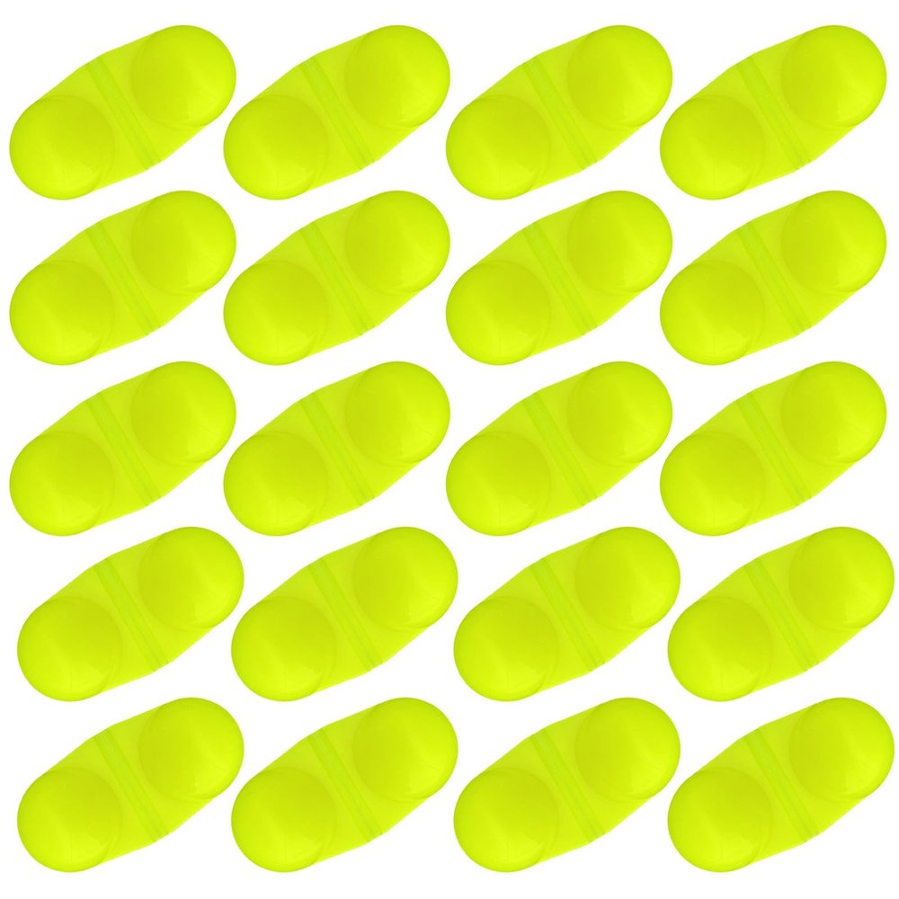 20Pcs Fishing Rod Fishing Double Rattle Beads Dual Alert Bell Compact Size Portable Fishing Line Rattles Sea Fishing Attractor Bell Beads Yellow
