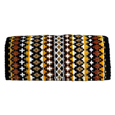 EQUIGEAR Western Ranch Horse Saddle Blanket New Zealand Wool Western Design Handmade Saddle Blanket Top Wool Pad Sensor Flex (Customization Available) ZB-043 (34" x 40")