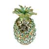 LiuliuBull Pineapple Fruit Trinket with Full Crystal Jewelry Box, Ring, Necklace, Earring Holder, Collectible, Bling, Novelty Gift