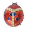 LiuliuBull Bejeweled Ladybug Enamel Trinket Box, Alloy Jewelry Organizer, Metal Crafts, Birthday Gift view 1