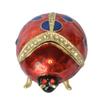 LiuliuBull Bejeweled Ladybug Enamel Trinket Box, Alloy Jewelry Organizer, Metal Crafts, Birthday Gift view 2
