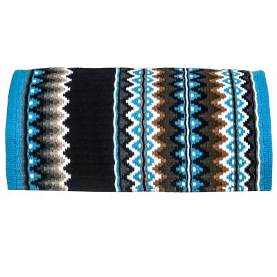 EQUIGEAR Western Ranch Horse Saddle Blanket New Zealand Wool Western Design Handmade Saddle Blanket Top Wool Pad Sensor Flex (Customization Available) ZB-044 (34" x 42")