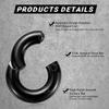 GAGABODY 12g Septum Jewelry Nose Rings 12 Gauge Cartilage Earrings Surgical Steel Black Helix Earring Conch Piercing Jewelry Ear Lobe Earrings 16mm Hoop Earring Nose Hoop view 4