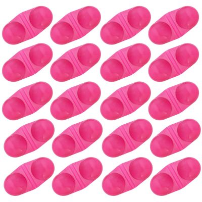 20Pcs Fishing Rod Fishing Double Rattle Beads Dual Alert Bell Compact Size Portable Fishing Line Rattles Sea Fishing Attractor Bell Beads Hot Pink