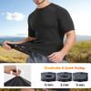 Dalavch 5 Pack Mens Compression Shirts Short Sleeve Cool Dry Sports Athletic Workout Base Layer Undershirt T-Shirt Tops 5 Black XX-Large view 2