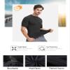 Dalavch 5 Pack Mens Compression Shirts Short Sleeve Cool Dry Sports Athletic Workout Base Layer Undershirt T-Shirt Tops 5 Black XX-Large view 4
