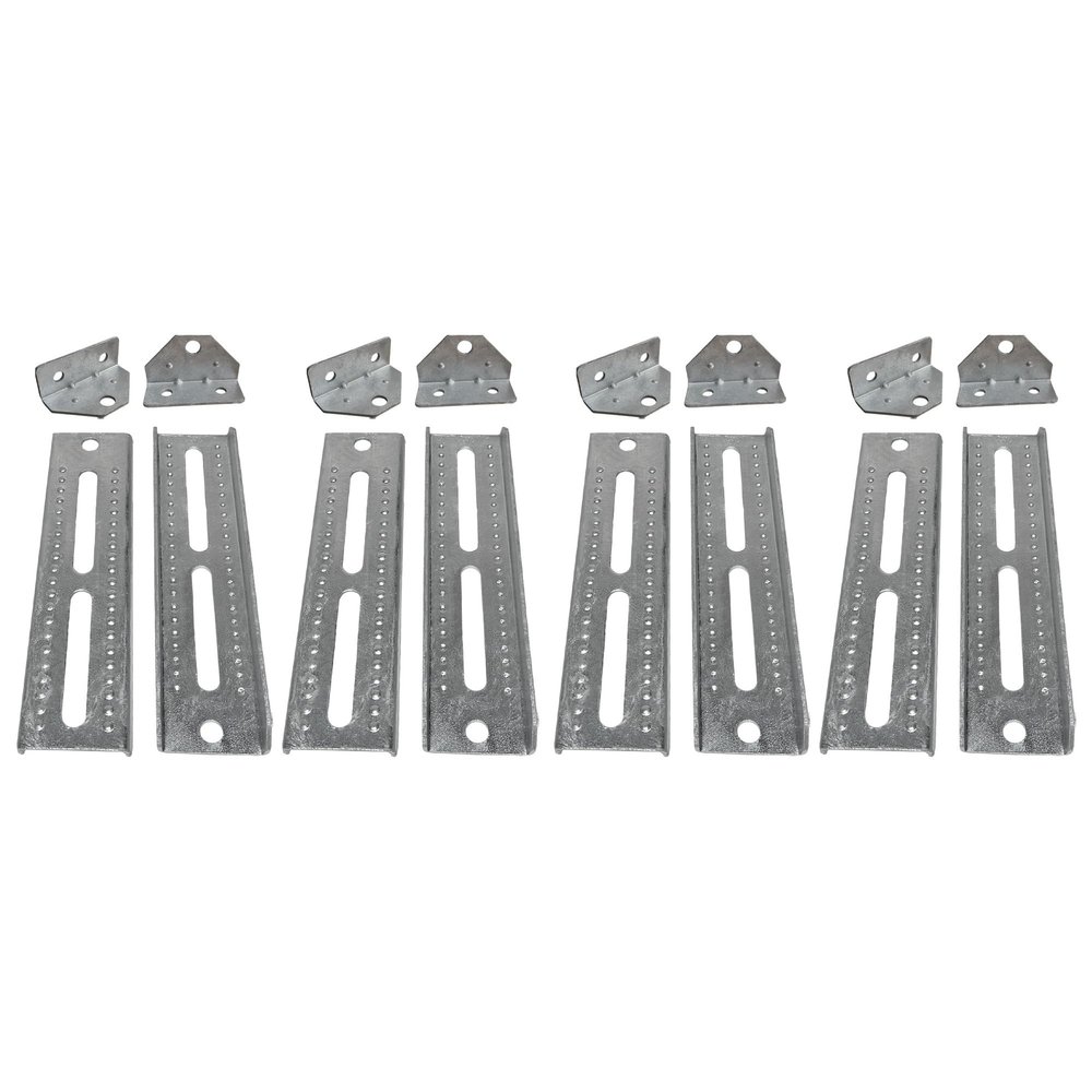 A.A 10" Galvanized Swivel and Top Bunk Bolster Bracket for Boat Trailer, Heavy Duty (8 Pack)