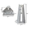A.A 10" Galvanized Swivel and Top Bunk Bolster Bracket for Boat Trailer, Heavy Duty (8 Pack) view 4
